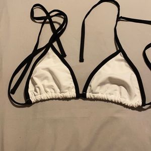 Black and white bikini top